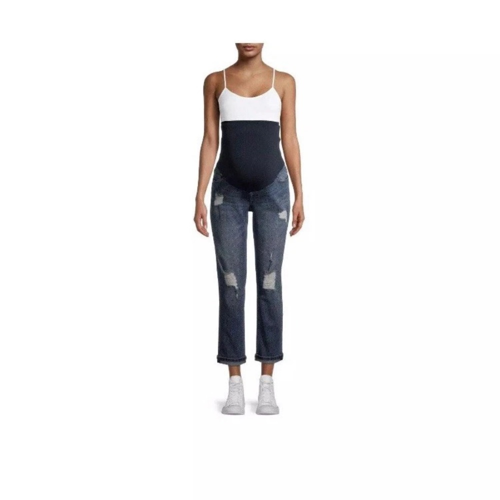 NWT Maternity Time and Tru Women's Boyfriend Jeans - Dark Blue size M (8-10)